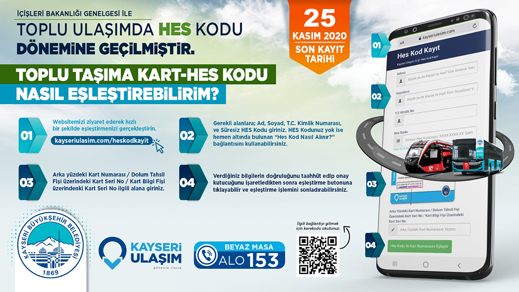 Toplu Ulaşımda Hes Kodu Eşleştirmede Son İki Gün!